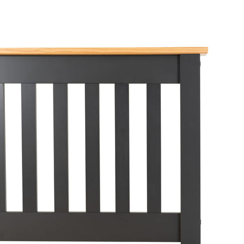 Monaco 4FT6 Bed High Foot End - Twelve Grey/Oak Effect